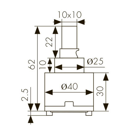 6262 Картридж KАISER Ø40 SEDAL